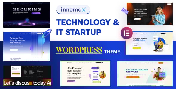 Innomax – Technology & IT Startup WordPress Theme
