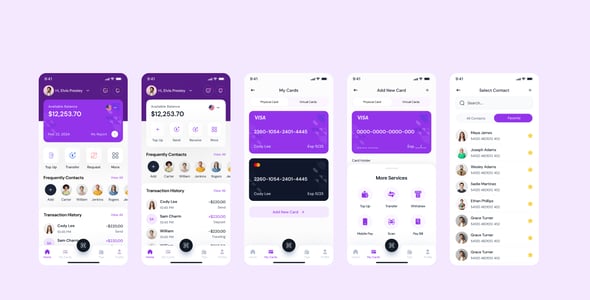 PayQra - E-Wallet Mobile App UI Kit