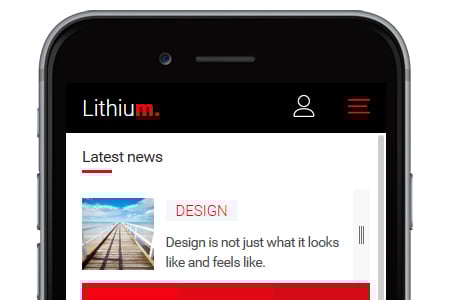 Lithium - Responsive Mobile Template