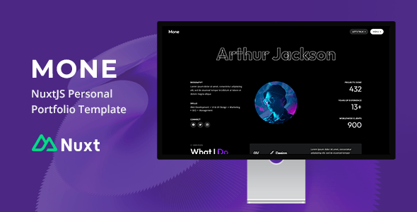 Mone – Nuxt 3 Personal Portfolio Template