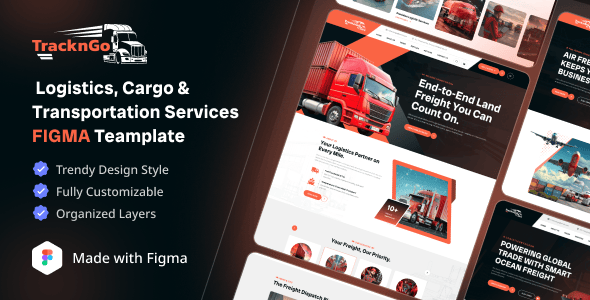 TracknGo -Transportation & Logistics Figma Template