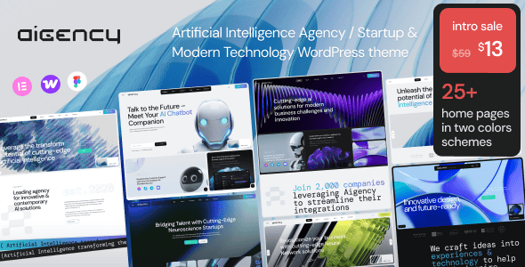 Aigency | AI Agency & Technology Startup WordPress Theme
