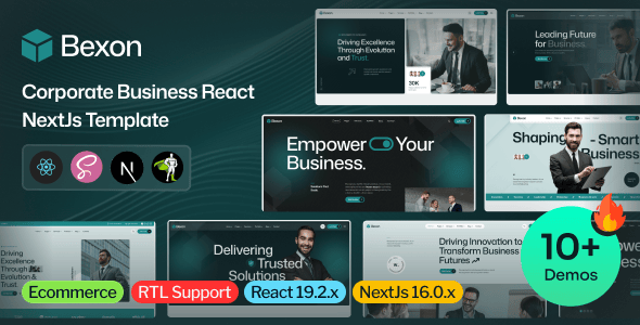 Bexon - Corporate Business React NextJs Template