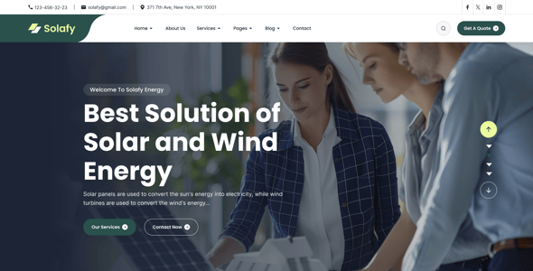 Solafy - Ecology & Solar Energy Figma Template