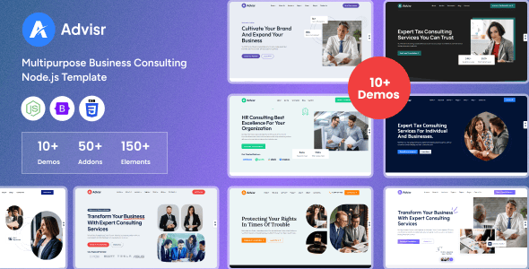 Advisr - Multipurpose Business Consulting Node.js Template