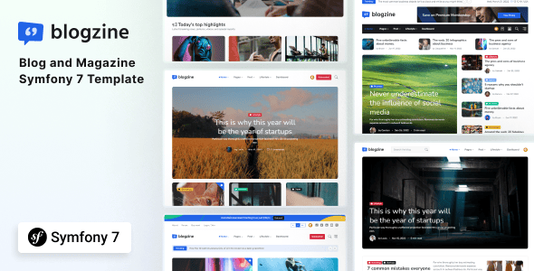 Blogzine - Blog & Magazine Symfony 7 Template