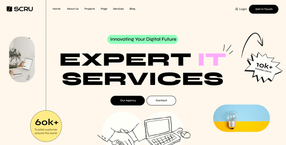 SCRU - Creative SAAS &  Agency Figma Template