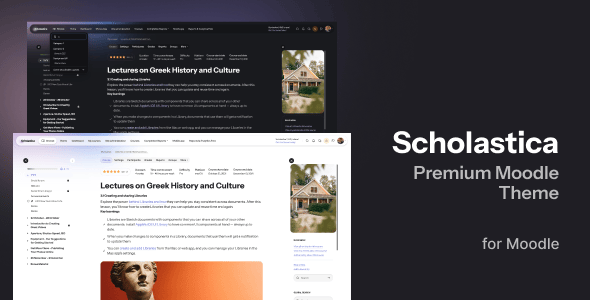 Scholastica - Premium Moodle Theme with Course Filter