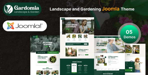 Gardomia - Landscape and Gardening Joomla Template
