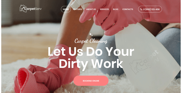 CarpetServ | Cleaning Company & Housekeeping WordPress Theme