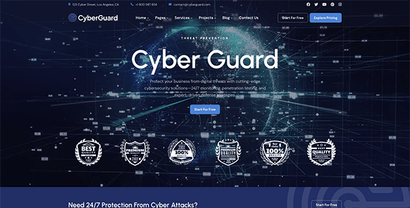 CyberGuard - Cyber Security Services WordPress Theme