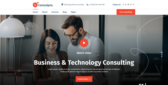Consulpro - Business Consulting XD Template