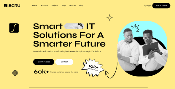 SCRU - Creative SAAS &  Agency Figma Template