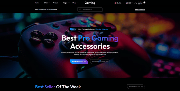 Gaming - Shopify 2.0 eCommerce Theme