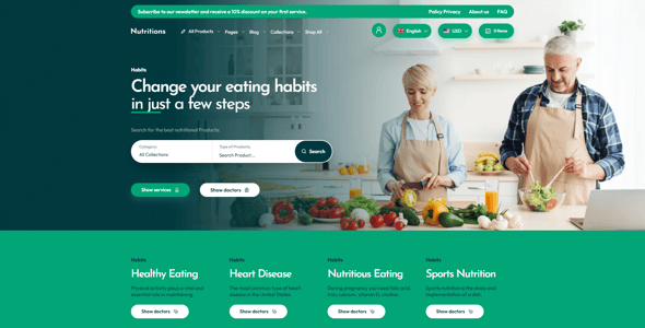 Nutrition - Dietitian & Wellness Shopify 2.0 Theme