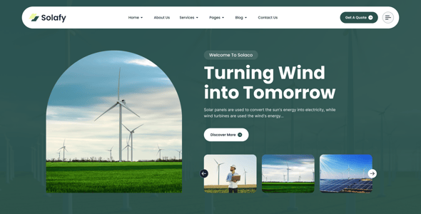 Solafy - Ecology & Solar Energy Figma Template