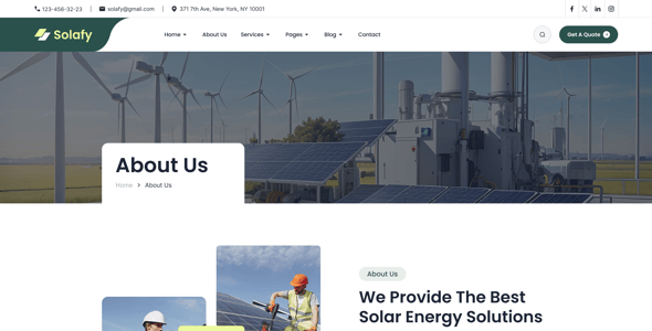 Solafy - Ecology & Solar Energy Figma Template