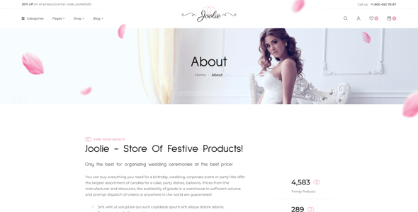 Joolie - Wedding Store HTML Template