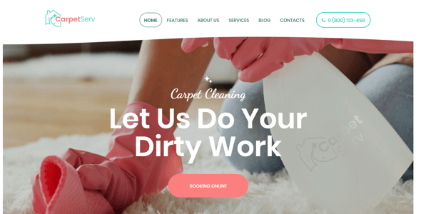 CarpetServ | Cleaning Company & Housekeeping WordPress Theme