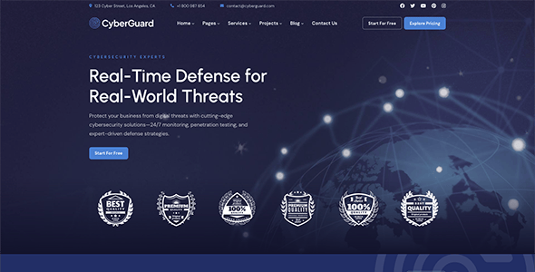 CyberGuard - Cyber Security Services WordPress Theme
