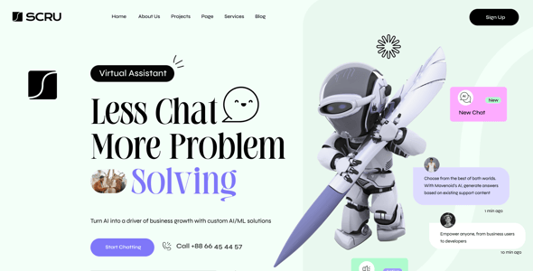 SCRU - Creative SAAS &  Agency Figma Template