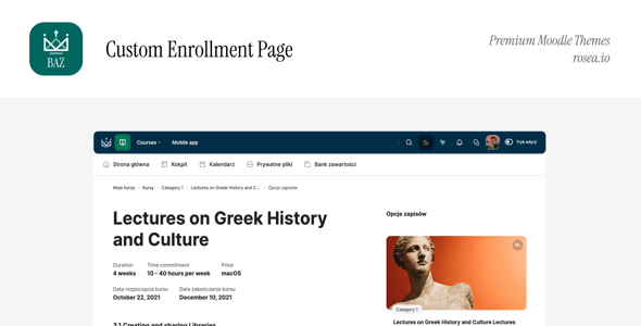 BAZ - Premium Moodle Theme with Classic Layout