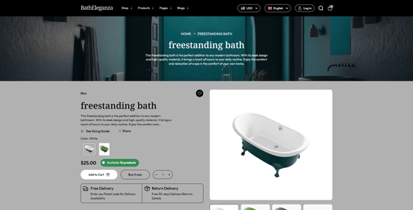 Bath Eleganza - Bathroom Furniture Shopify 2.0 Theme