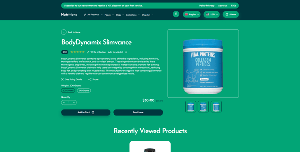 Nutrition - Dietitian & Wellness Shopify 2.0 Theme