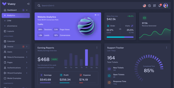 Vuexy – Figma Admin Dashboard Builder & UI Kit Template with Atomic Design System