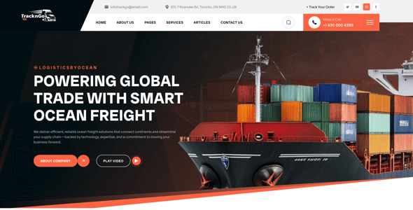 TracknGo -Transportation & Logistics Figma Template