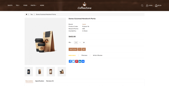 CoffeeZone - Cafe & Coffee OpenCart Shop