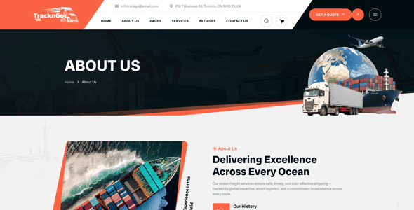 TracknGo -Transportation & Logistics Figma Template