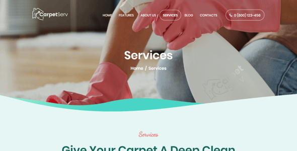 CarpetServ | Cleaning Company & Housekeeping WordPress Theme