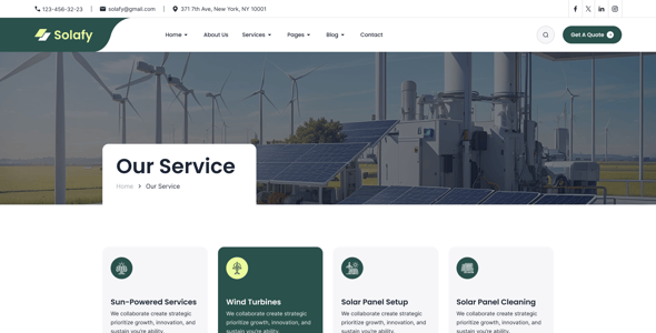 Solafy - Ecology & Solar Energy Figma Template