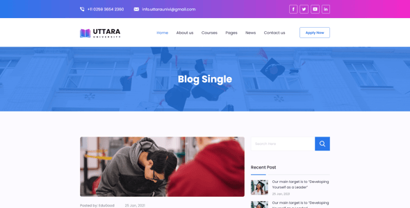 Uttara-Education Template