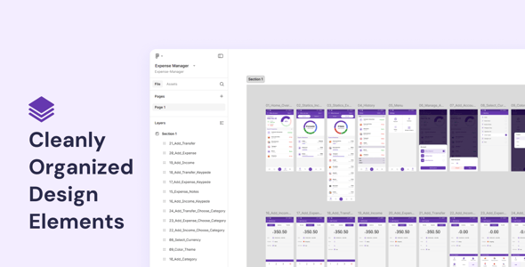 Expenzo - Money Management Figma App UI Template