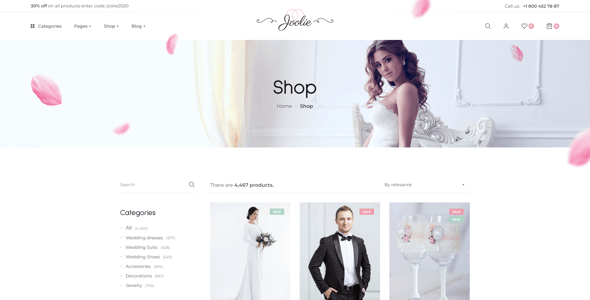 Joolie - Wedding Store HTML Template