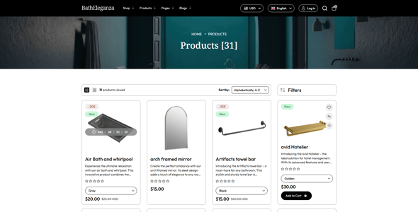 Bath Eleganza - Bathroom Furniture Shopify 2.0 Theme