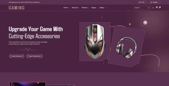 Gaming - Shopify 2.0 eCommerce Theme