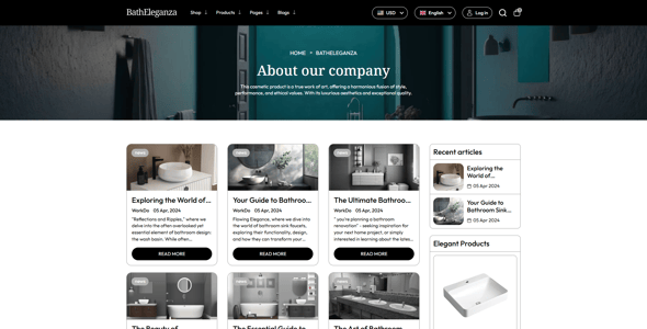 Bath Eleganza - Bathroom Furniture Shopify 2.0 Theme