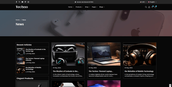 Techno - Electronics & Gadgets Ecommerce Shopify 2.0 Theme