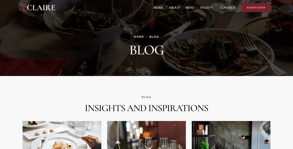 Eclaire - Luxury Restaurant Elementor Template Kit