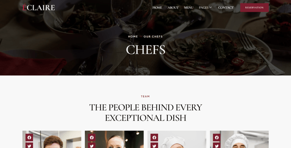 Eclaire - Luxury Restaurant Elementor Template Kit