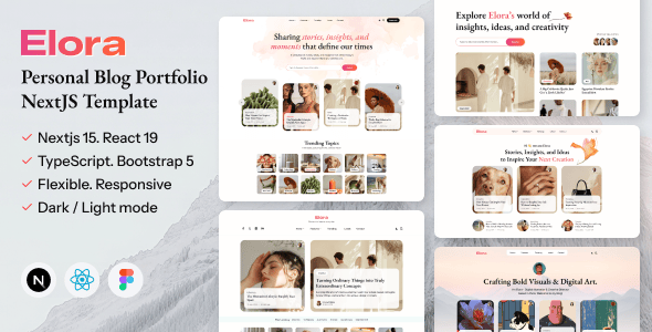 Elora – Minimalist Blog & Magazine NextJS Template