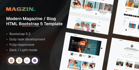 Magzin - Creative Magazine & Blog HTML Template