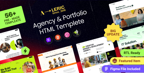 Aleric – Digital Agency & Creative Portfolio HTML Template