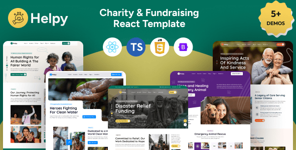 Helpy- Charity And Fundraising  React Template