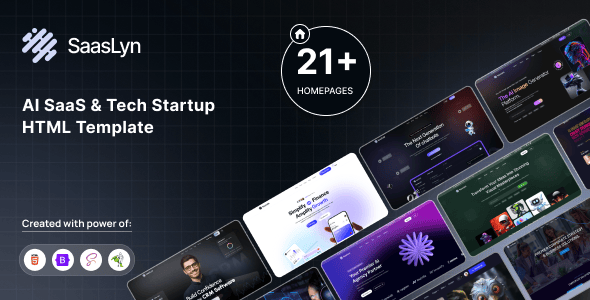 SaasLyn - SaaS, AI & Tech Startup HTML Template