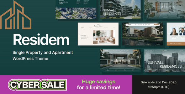 Residem - Single Property and Apartment WordPress Theme