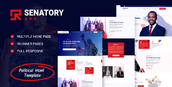 Senatory - Political Election Campaign HTML Template